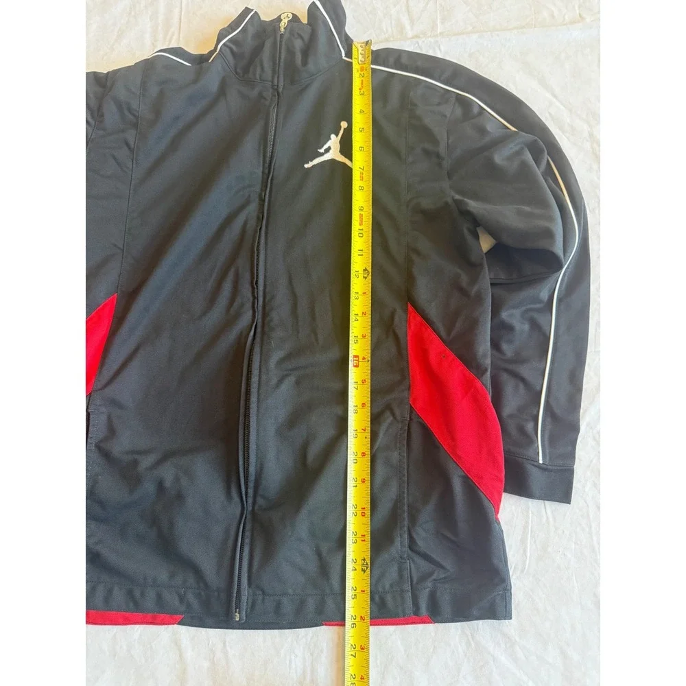 Jordan Mens Track Jacket Large Black Red Full Zip Athleisure Training Sports Gym